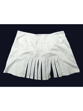 Fila Womens Med Argyle Car Wash Skort Skirt White Blue Tennis 28” Waist